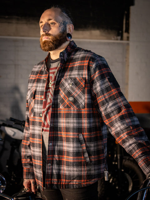 Chemise nomade Harley-Davidson® authentique pour homme - Plaid marron roux 96080-24VM 