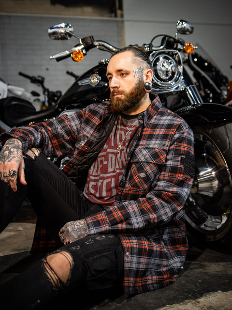 Chemise nomade Harley-Davidson® authentique pour homme - Plaid marron roux 96080-24VM 