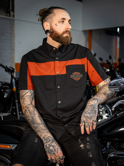 Chemise authentique Harley-Davidson® Copperblock avec logo pour homme 99070-21VM