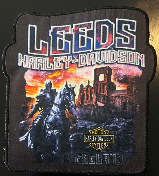Écusson à coudre personnalisé authentique Harley-Davidson de Leeds « Kirkstall Abbey » HD-217393