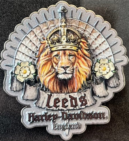 Épinglette personnalisée authentique Leeds Harley-Davidson « Lion » HD-217394