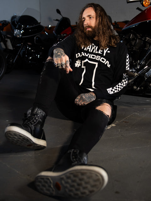 Genuine Harley Davidson Men's #1 Racing Long Sleeve Tee 96436-24VM