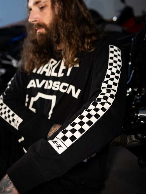 Genuine Harley Davidson Men's #1 Racing Long Sleeve Tee 96436-24VM