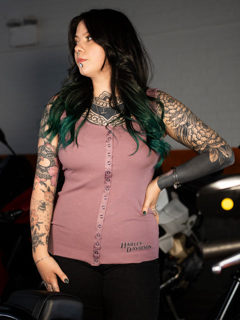 Gilet tendance authentique Harley-Davidson® Hometown Bar &amp; Shield pour femme 97490-23VW