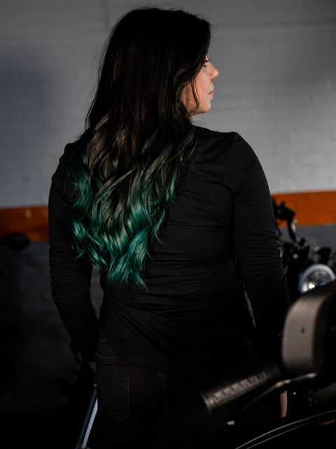 Haut en tricot à manches longues pour femme Harley-Davidson® authentique, noir 96257-24VW 