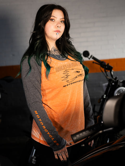 T-shirt à manches longues raglan Screamin' Eagle pour femme Harley Davidson® 96147-23VW 