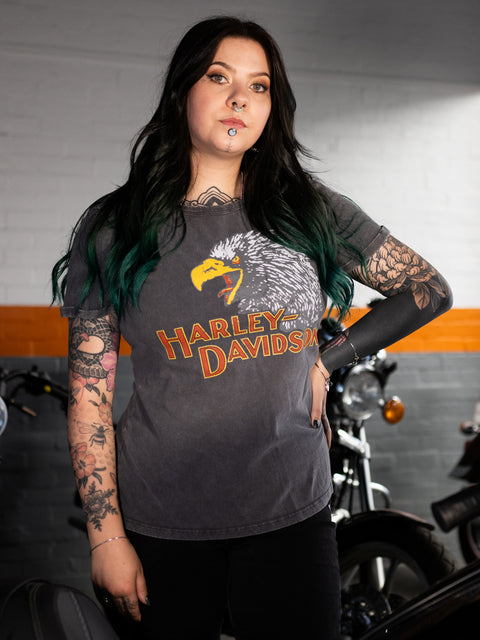 T-shirt authentique Harley-Davidson® Paradise Grey pour femme 97458-23VW