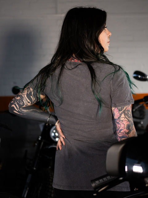 T-shirt authentique Harley-Davidson® Paradise Grey pour femme 97458-23VW