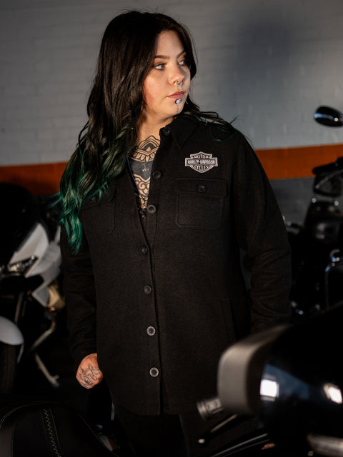 Veste chemise femme authentique Harley-Davidson Onwards noire 96275-24VW