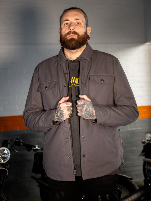 Genuine Harley-Davidson® MEN'S 120TH ANNIVERSARY OPERATIVE RIDING SHIRT JACKET     97189-23EM