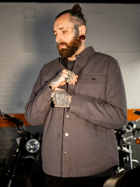 Genuine Harley-Davidson® MEN'S 120TH ANNIVERSARY OPERATIVE RIDING SHIRT JACKET     97189-23EM