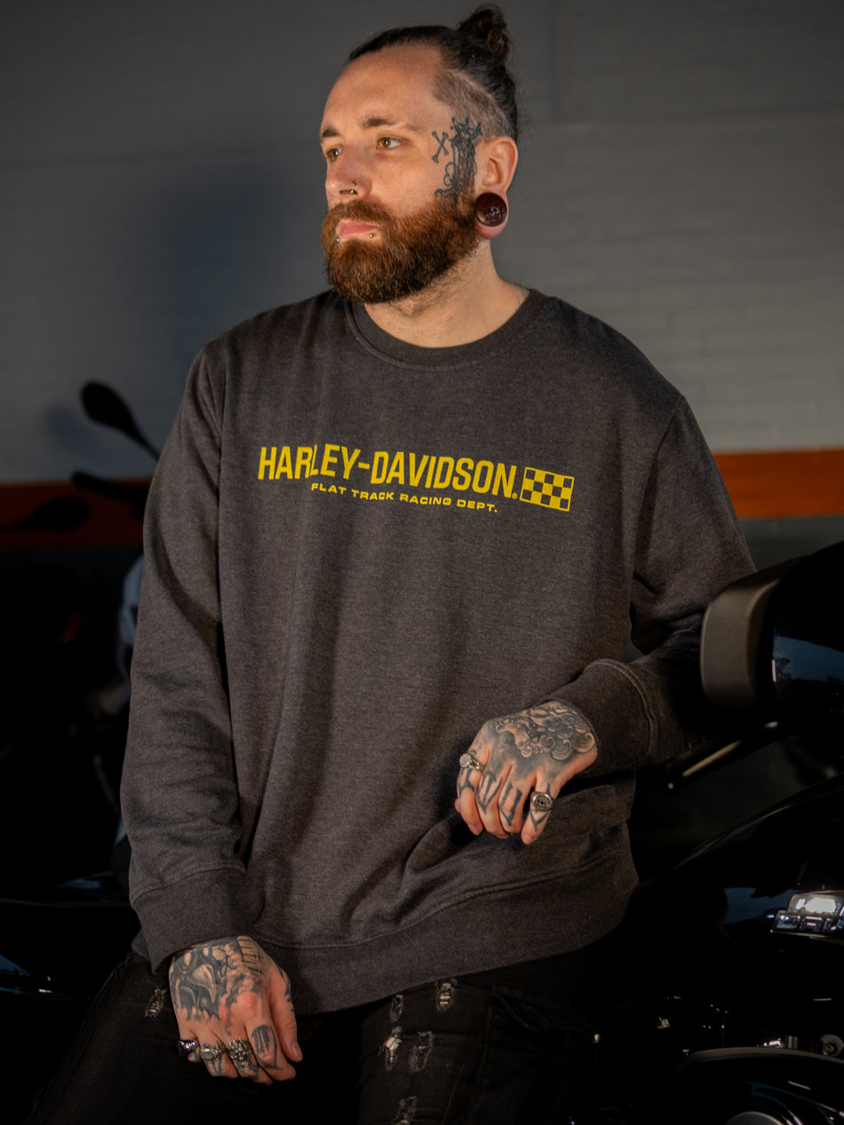 Sweat-shirt ras du cou pour homme avec logo Trophy Bar &amp; Shield d'origine Harley-Davidson® - Harley Black 96404-24VM