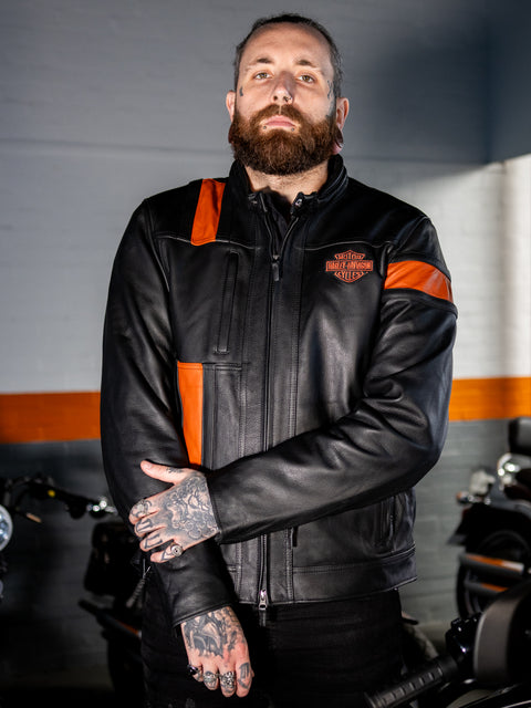 Veste en cuir imperméable pour homme Harley-Davidson® Hwy-100 98000-22EM