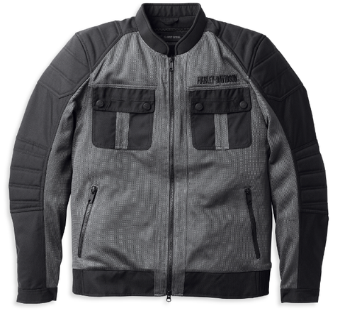 Veste en maille Zephyr pour homme Harley-Davidson® authentique avec doublure zippée - Gris granit 98131-22EM 