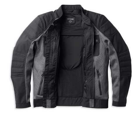 Veste en maille Zephyr pour homme Harley-Davidson® authentique avec doublure zippée - Gris granit 98131-22EM 