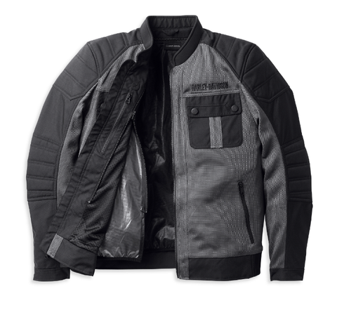Veste en maille Zephyr pour homme Harley-Davidson® authentique avec doublure zippée - Gris granit 98131-22EM 