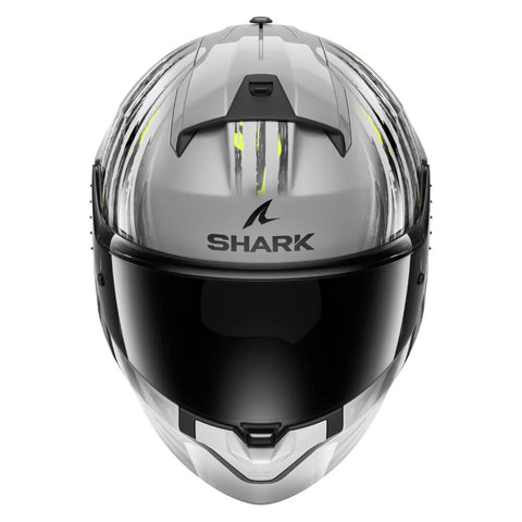 CASQUE SHARK RIDILL 2 ASSYA ARGENT / ANTHRACITE / JAUNE HE1120E-SAY