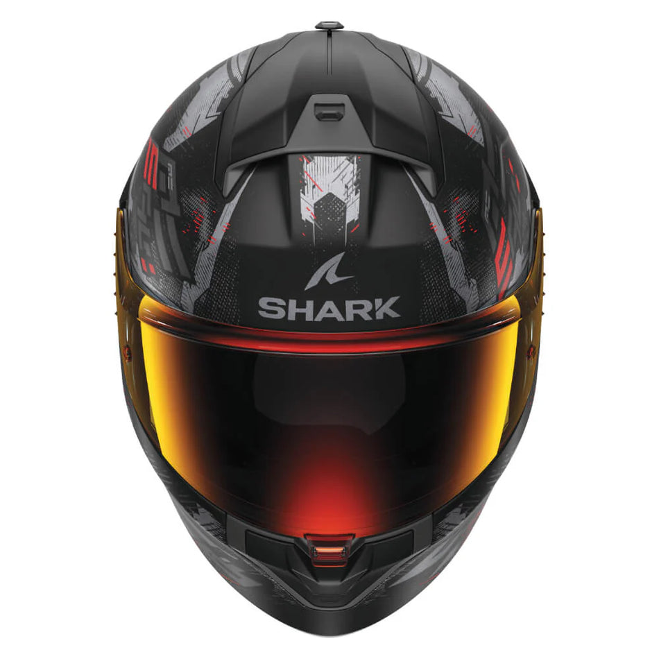 CASQUE SHARK RIDILL 2 MOLOKAI NOIR MAT / ANTHRACITE / ROUGE HE1110E-KAR