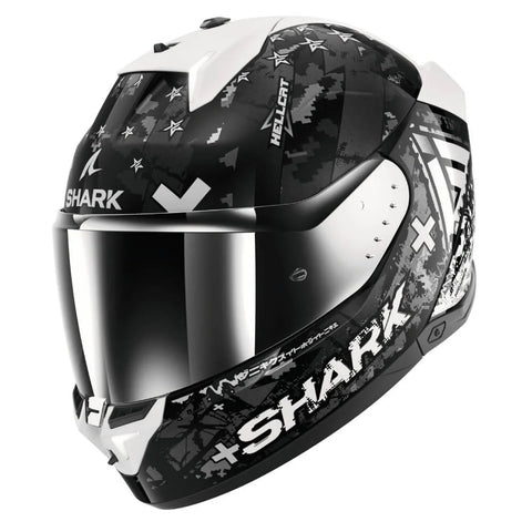 CASQUE SHARK SKWAL I3 HELLCAT NOIR / BLANC / ANTHRACITE HE0828E-KUS