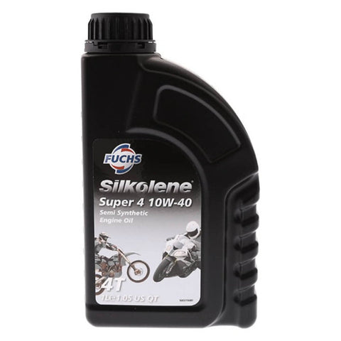 Silkolene Super 4 SAE 10W-40 Semi-Synthetic 4 Stroke Motorbike motocross Engine Oil 1L