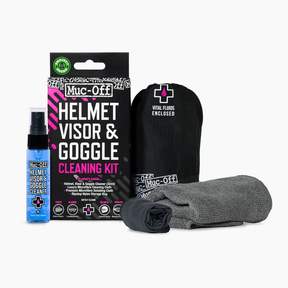 KIT DE NETTOYAGE POUR VISIÈRE, LENTILLE ET LUNETTES MUC-OFF-20802