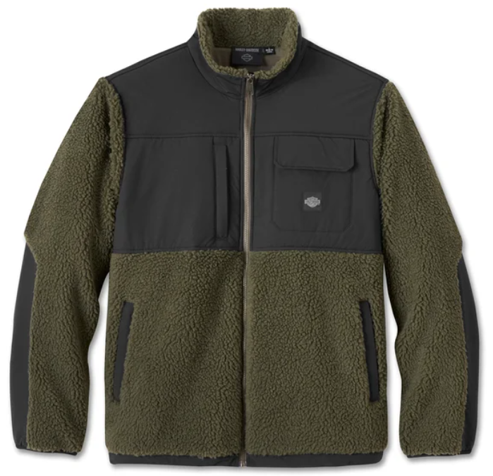 Veste zippée intégrale Harley-Davidson Sherpa - Motif feuille de vigne 96110-25VM 