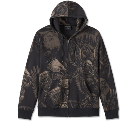 Sweat à capuche zippé Shadow Bird pour homme Harley-Davidson 96522-24VM