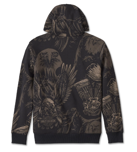 Sweat à capuche zippé Shadow Bird pour homme Harley-Davidson 96522-24VM