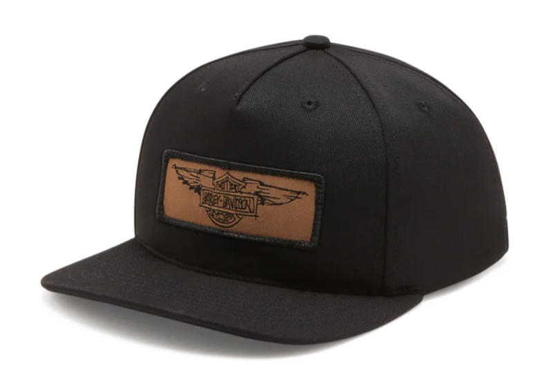 Casquette de baseball ajustable Willie G. Silver Wings authentique avec écusson en cuir, référence 96267-25VX 
