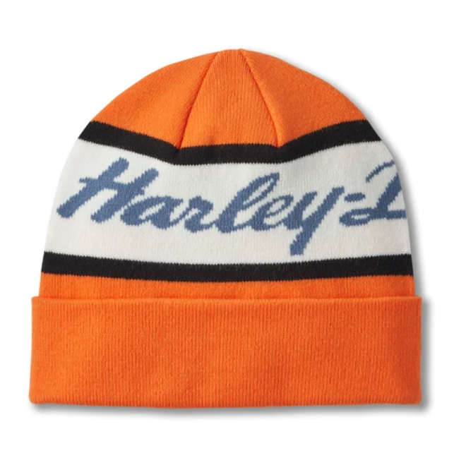 Genuine H-D Script Beanie - Harley Orange 97631-25VM