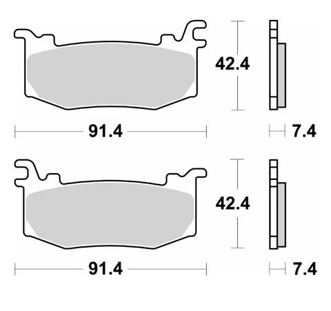 SBS Sintered Metal Front Brake Pads 1012DS-2
