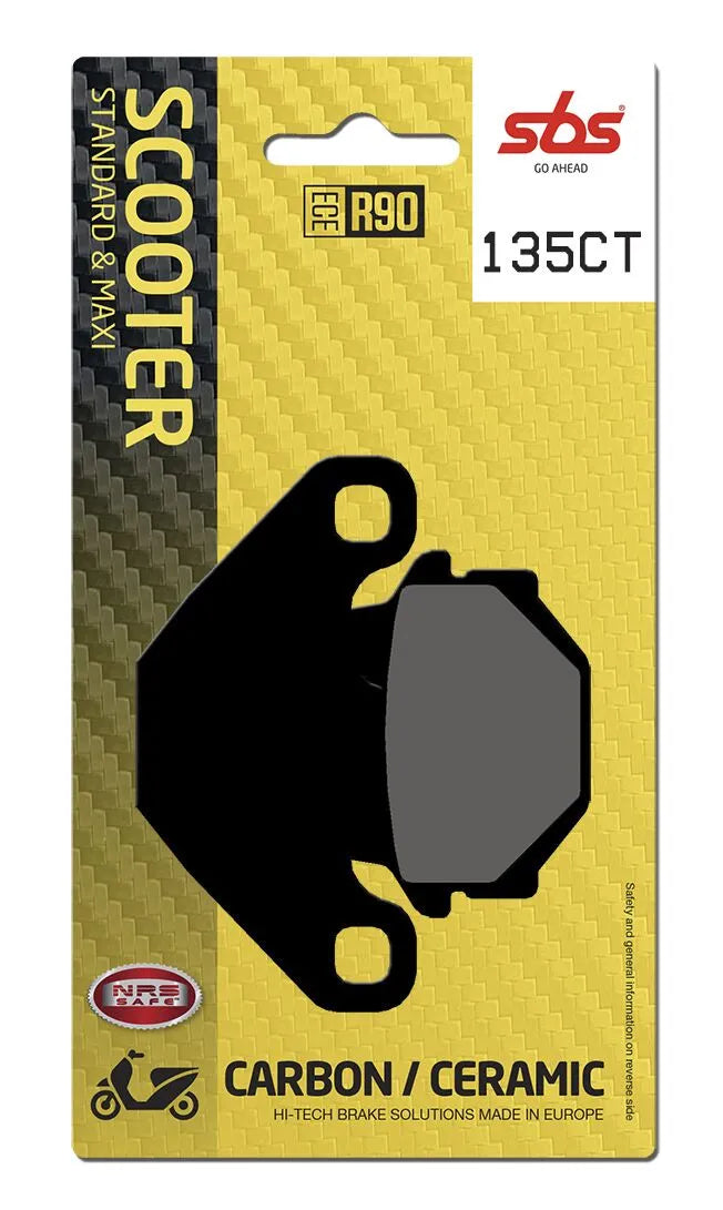 SBS Organic Front & Rear Brake Pads 135CT