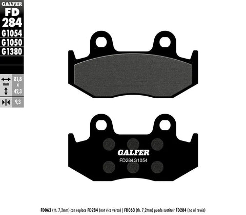 Galfer Sintered Metal Front Brake Pads Honda SH 150 I / SH 150 FD284G1054