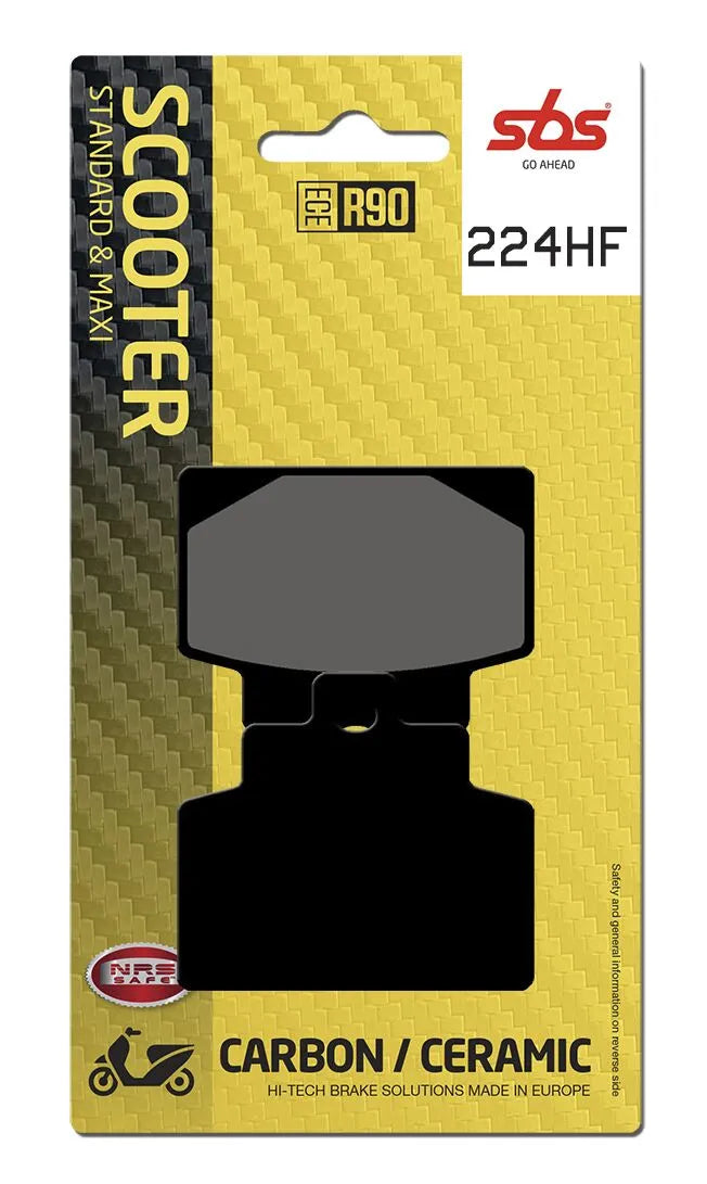 SBS Organic Front Brake Pads Piaggio MP3 300 LT I.E. ABS 224HF