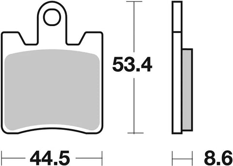 SBS Organic Front Brake Pads Yamaha FJR 1300 ABS, Triumph Trophy 1200 SE 740HF