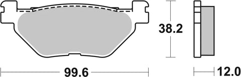 SBS Organic Rear Brake Pads 169HF