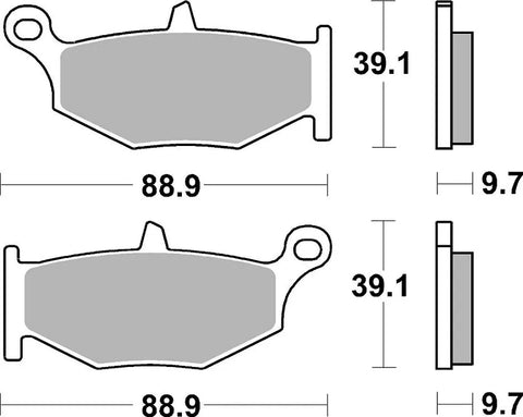 SBS Organic Rear Brake Pads 833RQ