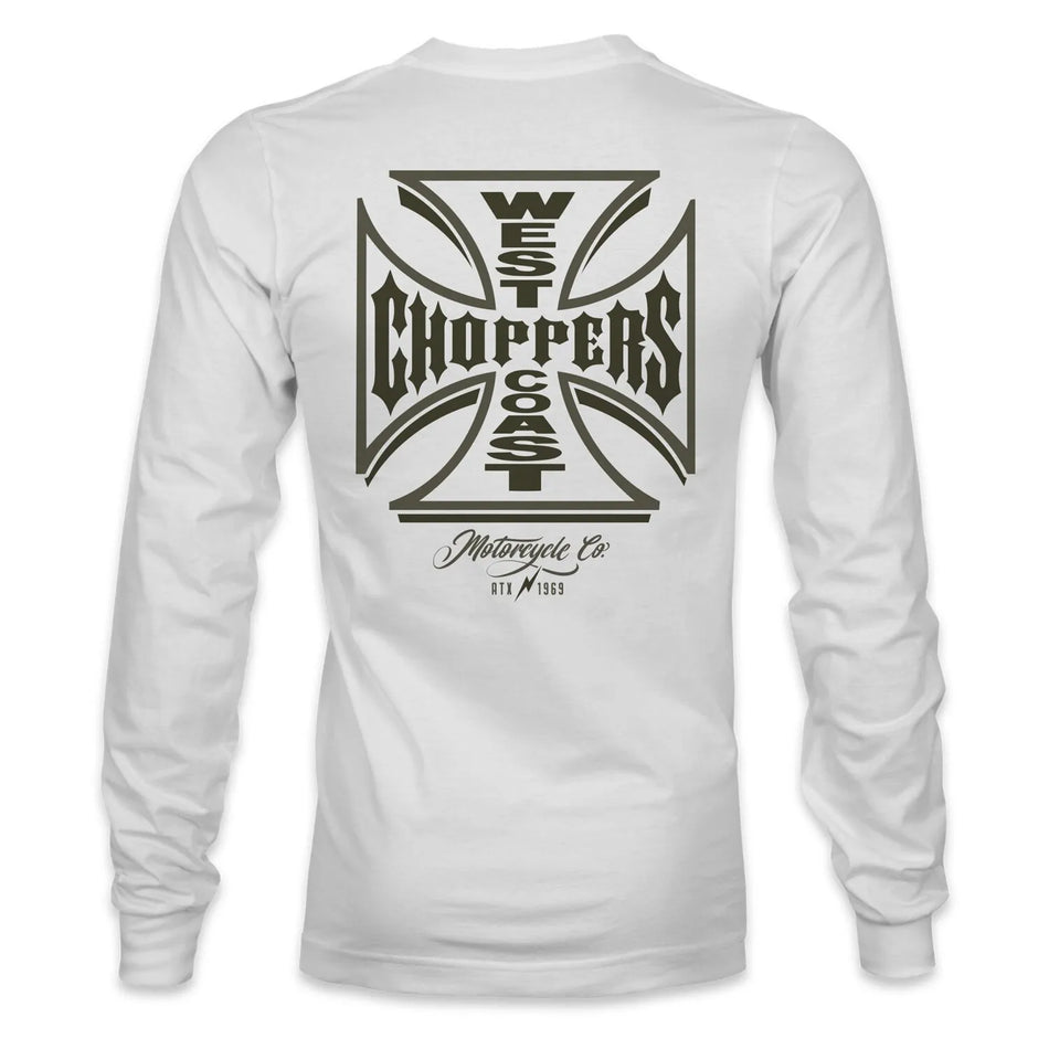 West Coast Choppers Gangscript Long Sleeve T-Shirt White