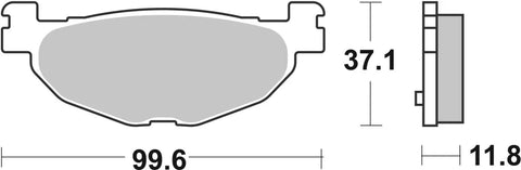 SBS Sintered Metal Rear Brake Pads 185MS