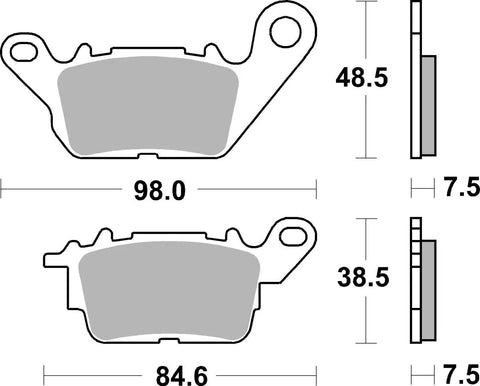 SBS Organic Front Brake Pads 226HF