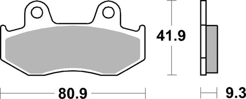 SBS Organic Front Brake Pads 125CT