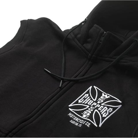 West Coast Choppers OG ATX Sleeveless Zip Hoodie Black