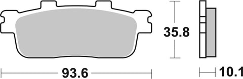 SBS Organic Rear Brake Pads 201HF