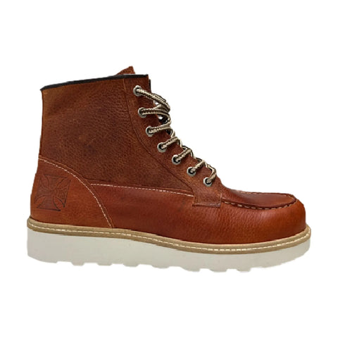 West Coast Choppers Rigid Boots Tumbled Brown
