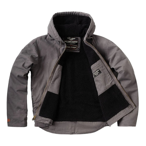 West Coast Choppers Sherpa Lined Work Jacket Charcoal