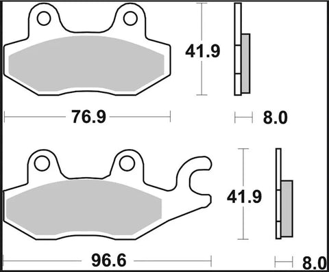 Brembo Sintered Metal Front & Rear Brake Pads 07YA22SA