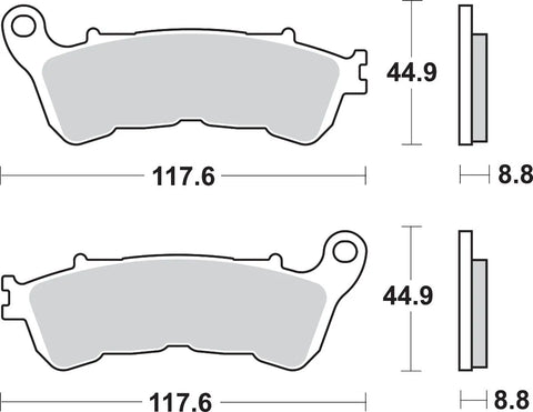 SBS Sintered Metal Front Brake Pads 828HS