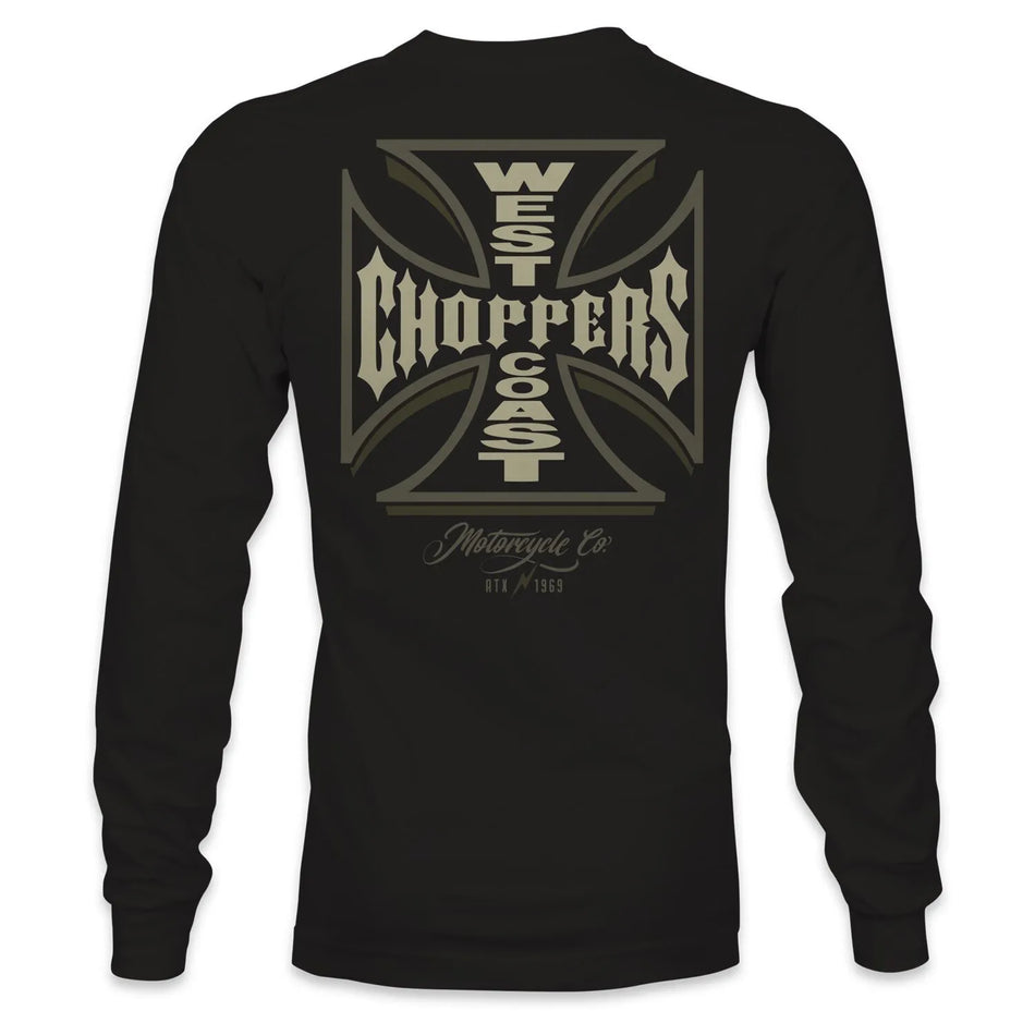West Coast Choppers Gangscript Long Sleeve T-Shirt Black