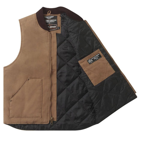 West Coast Choppers Heavy Duty Work Vest Frontier Brown