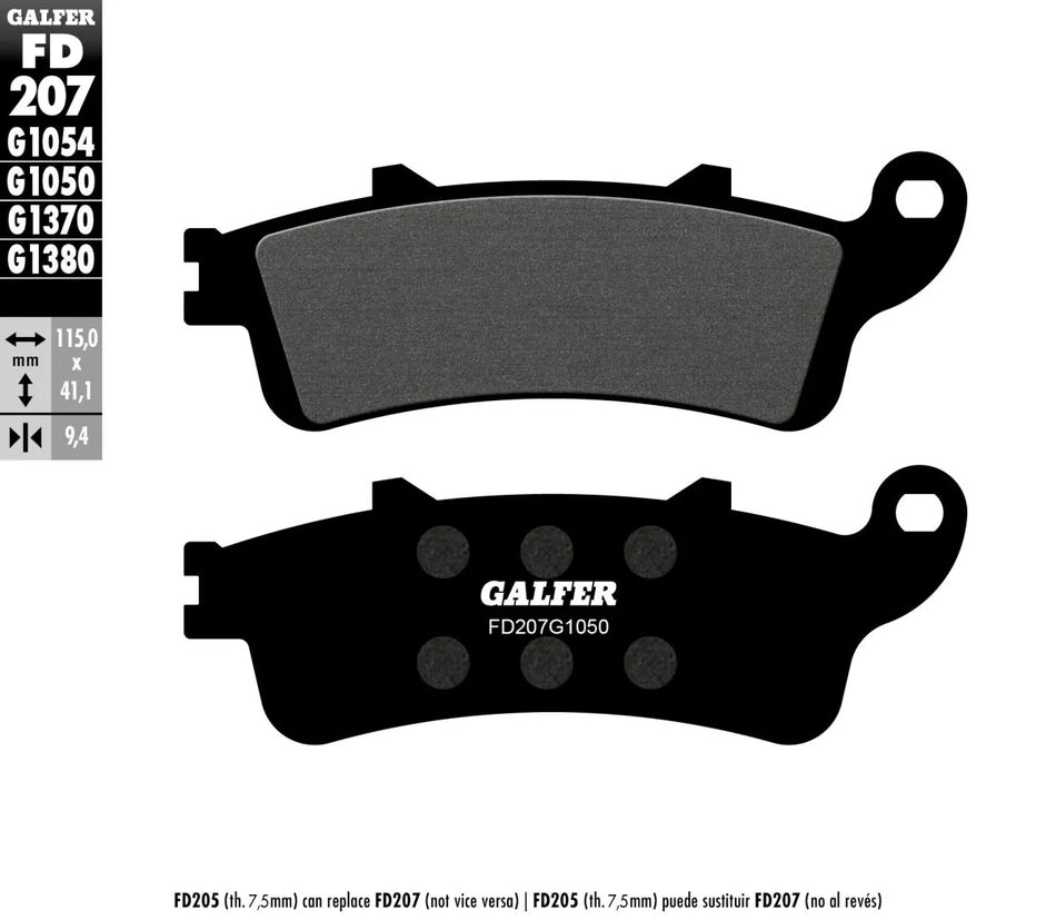 Galfer Organic Front & Rear Brake Pads FD207G1050